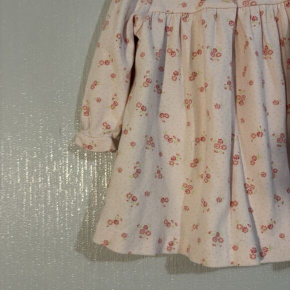 Ralph Lauren Baby Girl Set Long Sleeve Dress Bloomers Pink Flowers Collar 9 mo - Picture 10 of 16